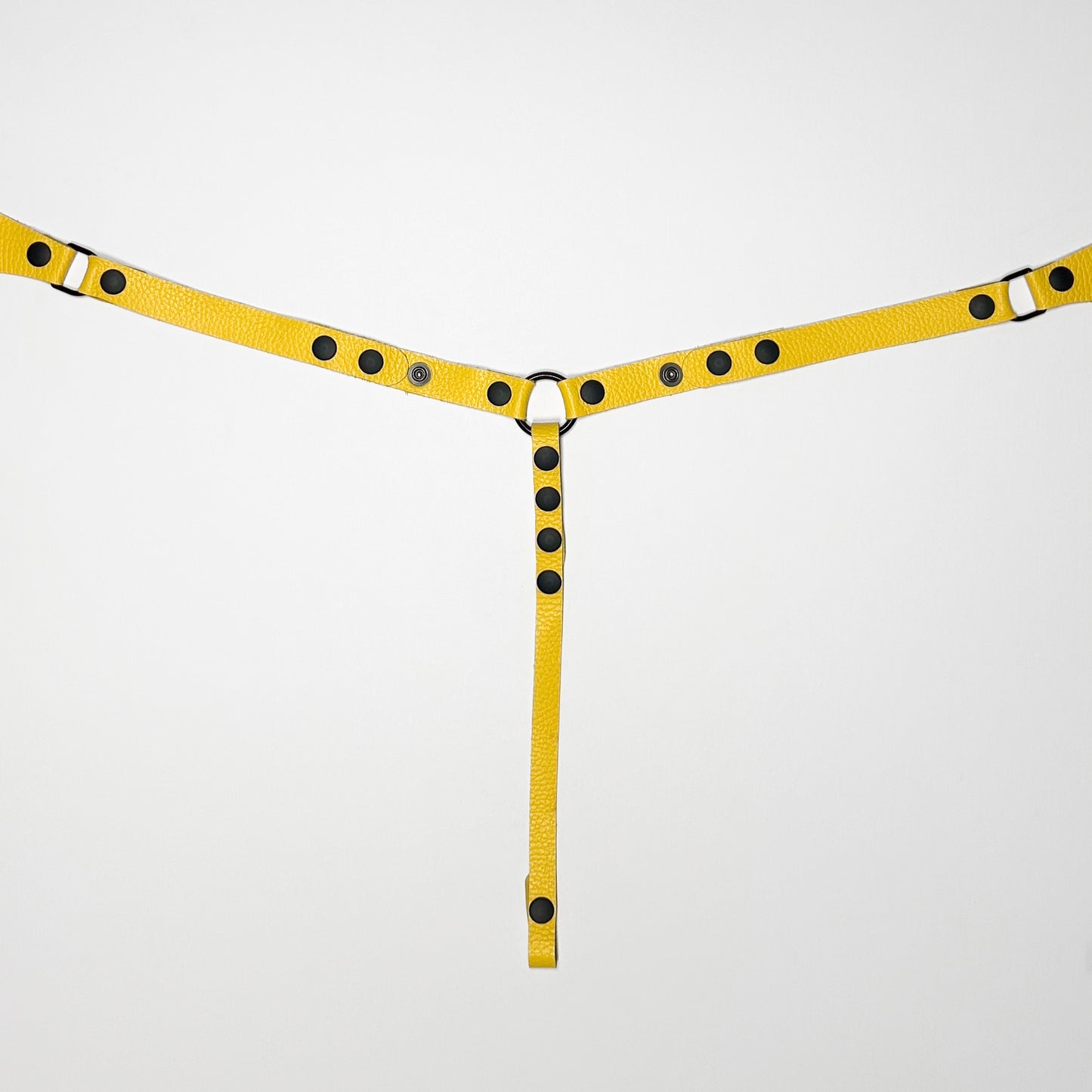 Yellow Thong Harness - Black