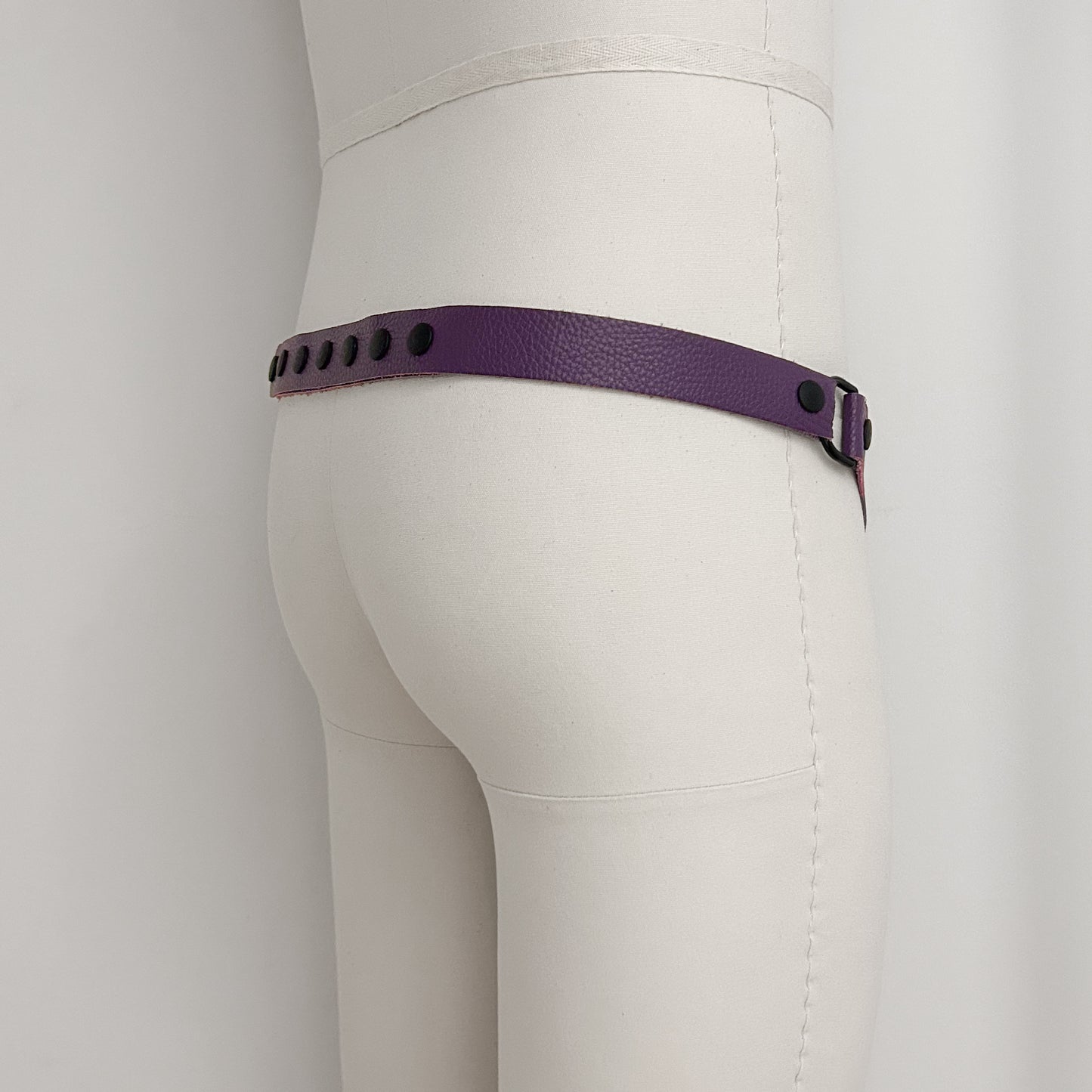 Purple Chastity Harness - Black