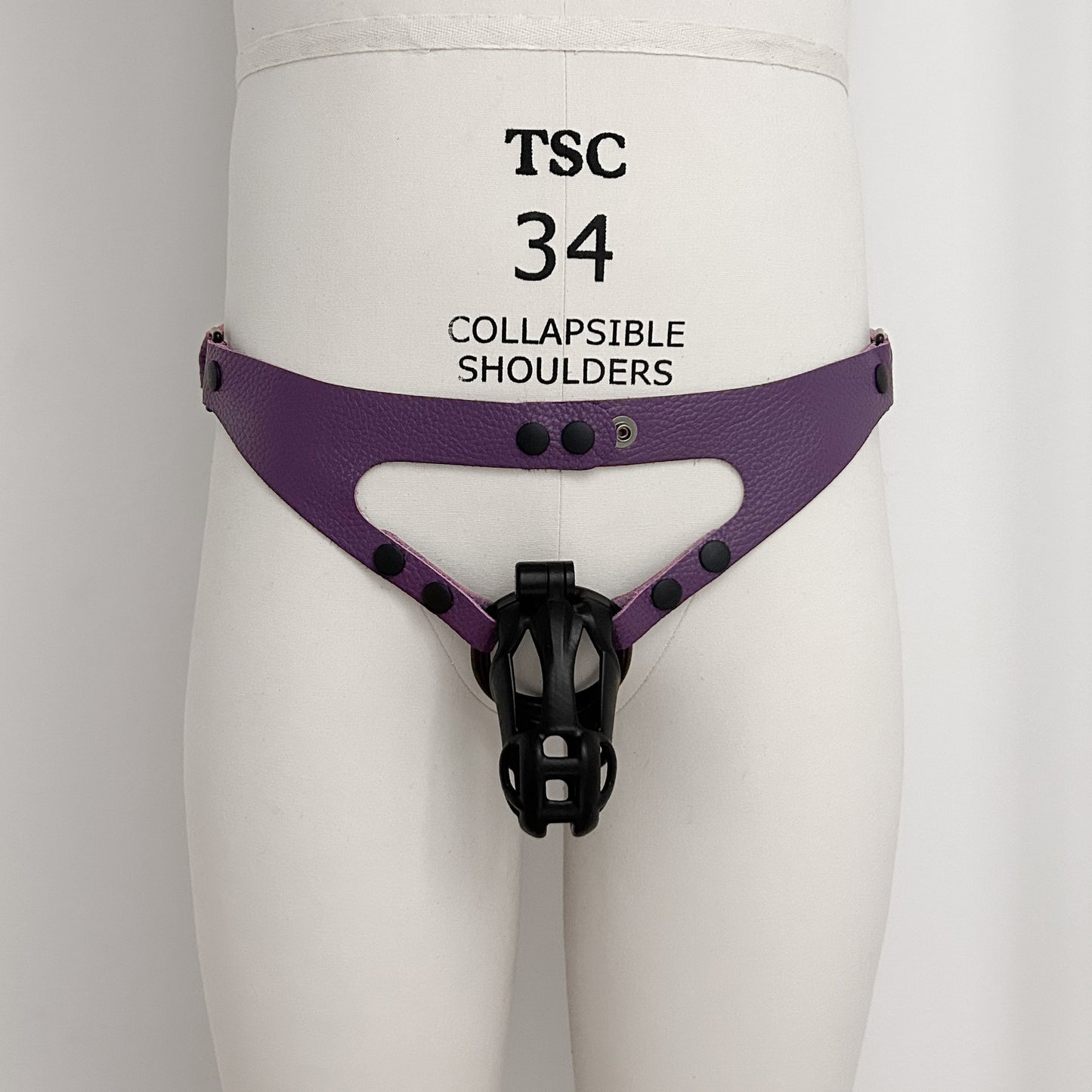 Purple Chastity Harness - Black