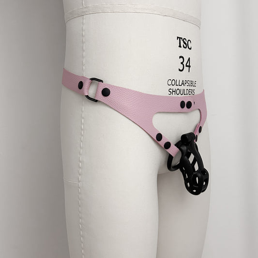 Lilac Chastity Harness - Black