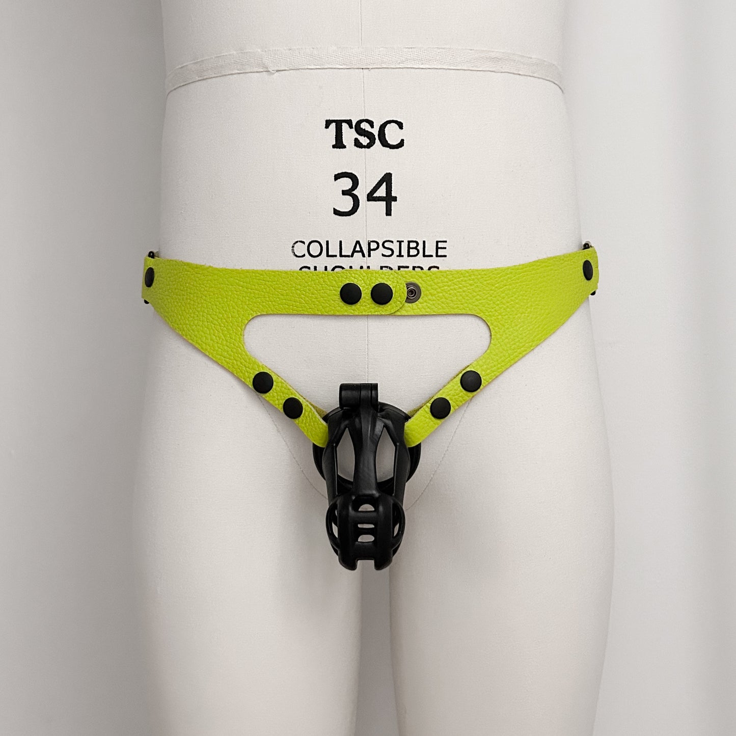 Brat Green Chastity Harness - Black
