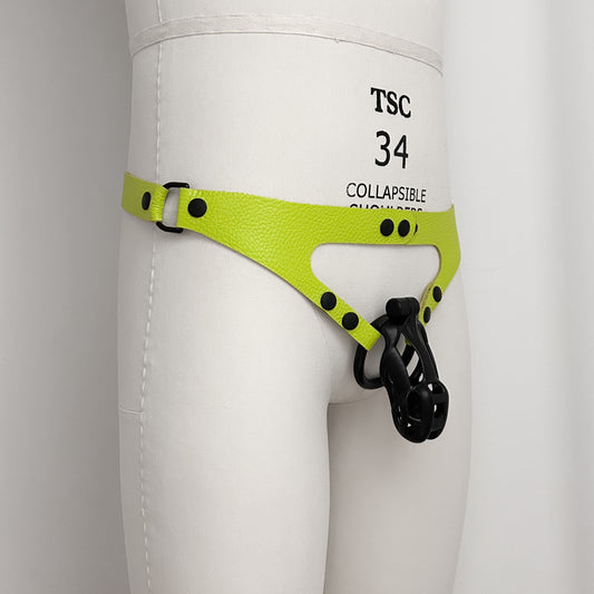 Brat Green Chastity Harness - Black