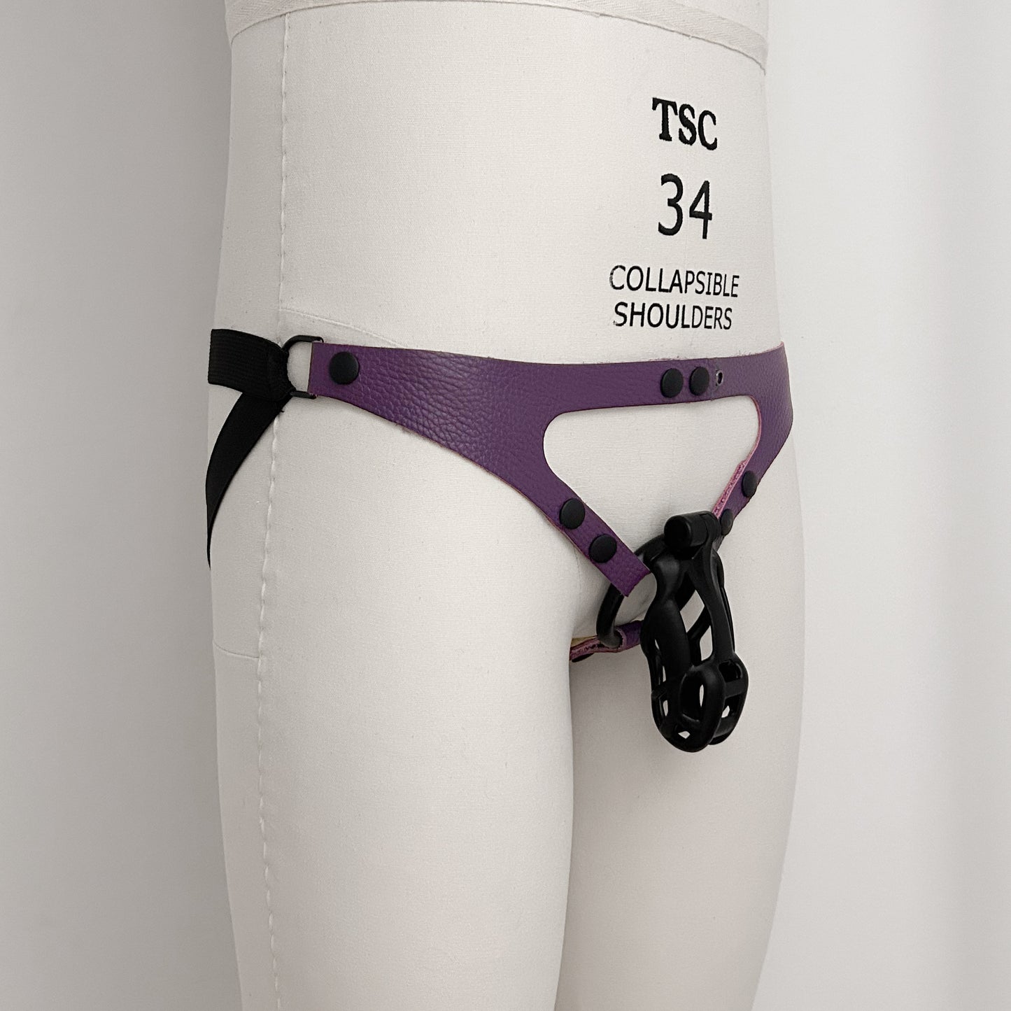 Purple Jock Harness - Black
