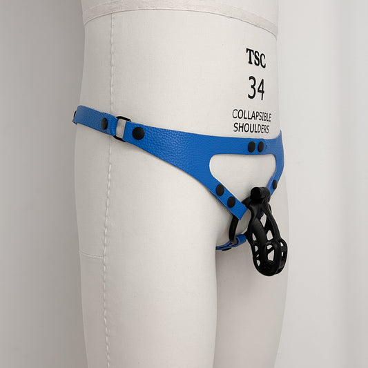 Blue Thong Harness - Black