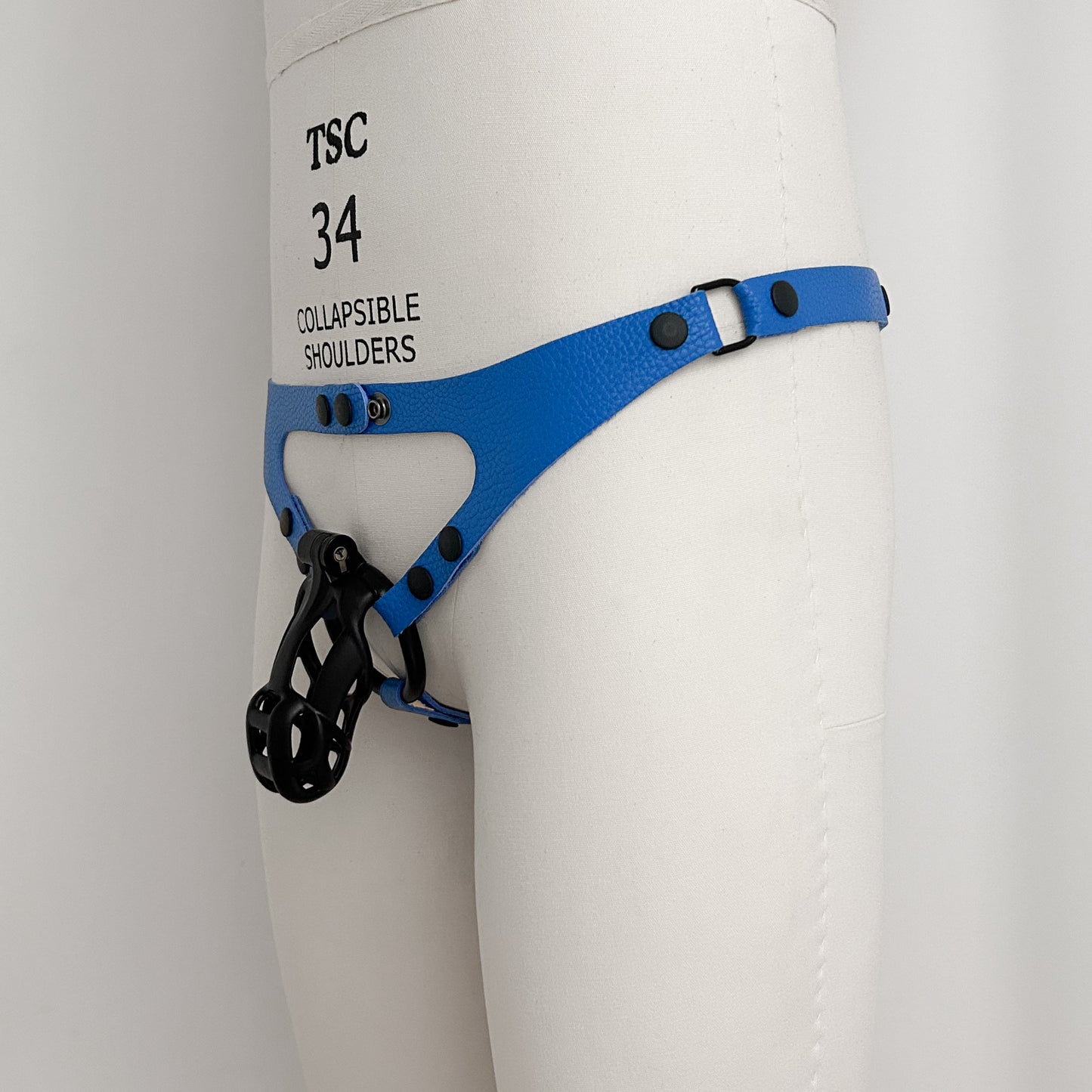 Blue Thong Harness - Black