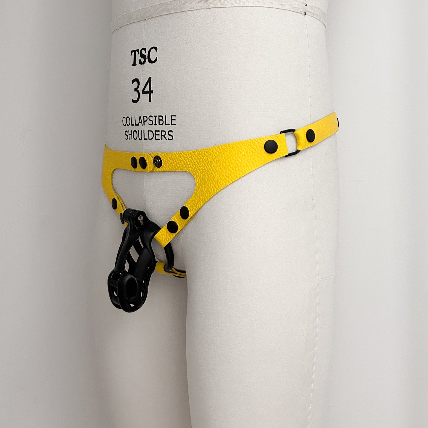 Yellow Thong Harness - Black