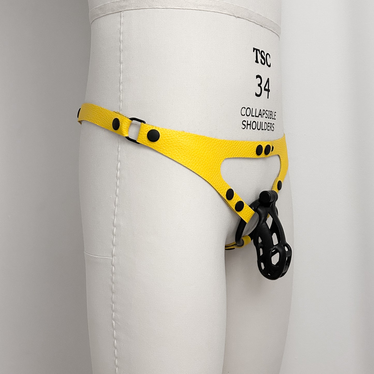Yellow Thong Harness - Black