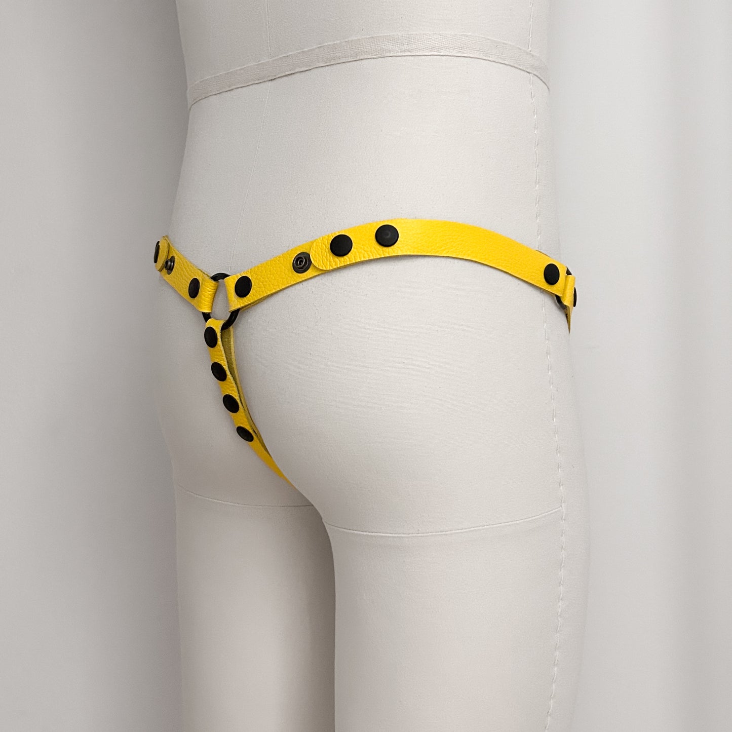 Yellow Thong Harness - Black