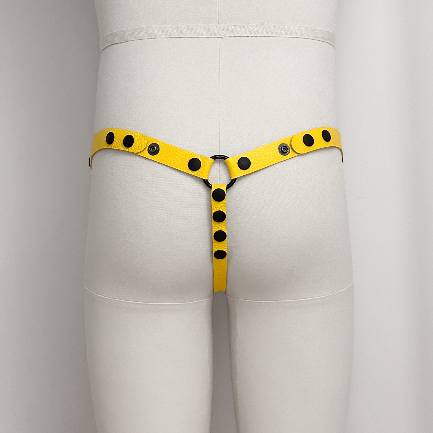 Yellow Thong Harness - Black