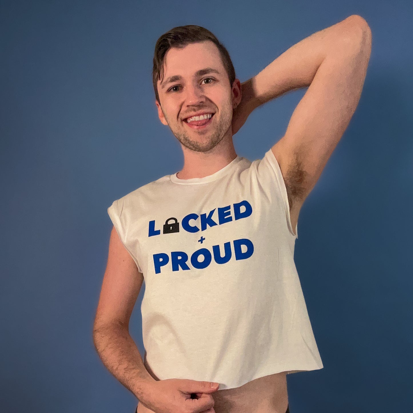 Locked + Proud - Low Cut Sleeveless Crop Top
