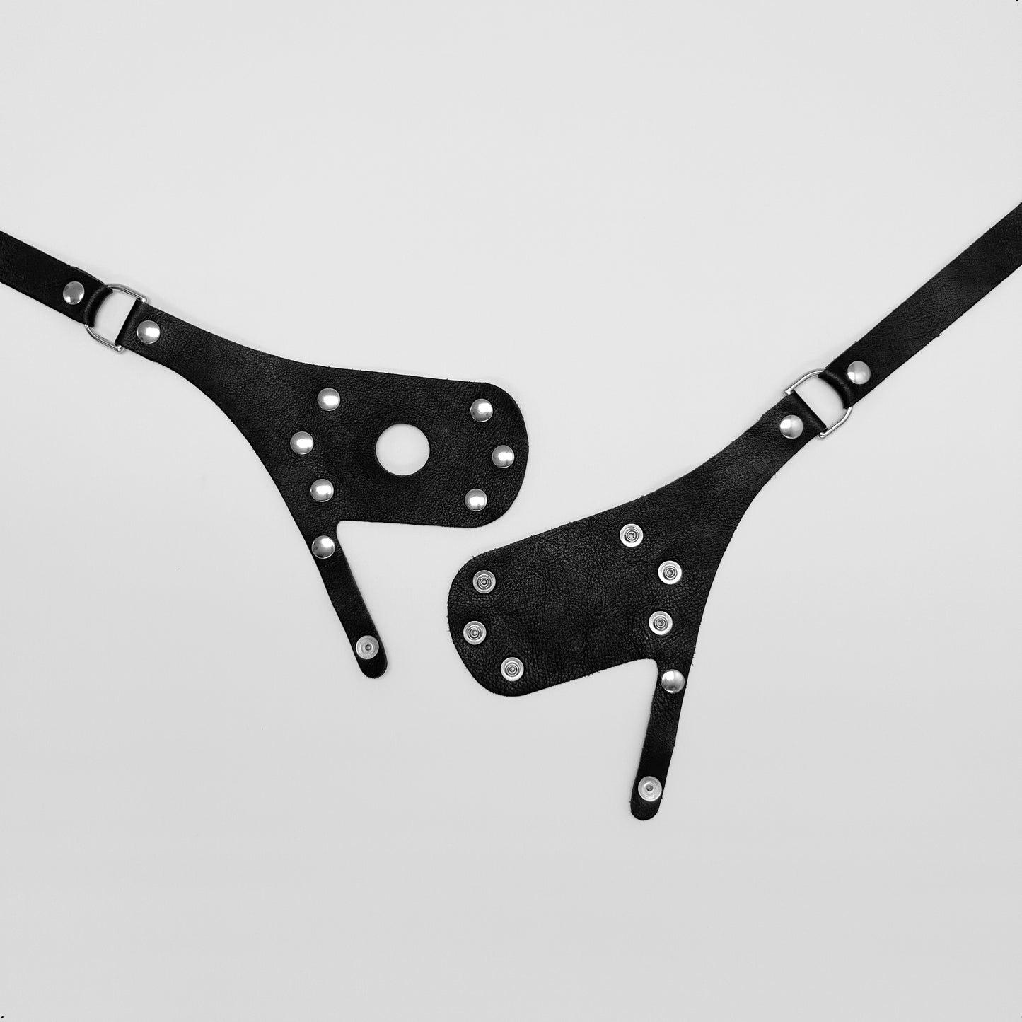 Black Chastity Vac-U-Lock Harness - Classic