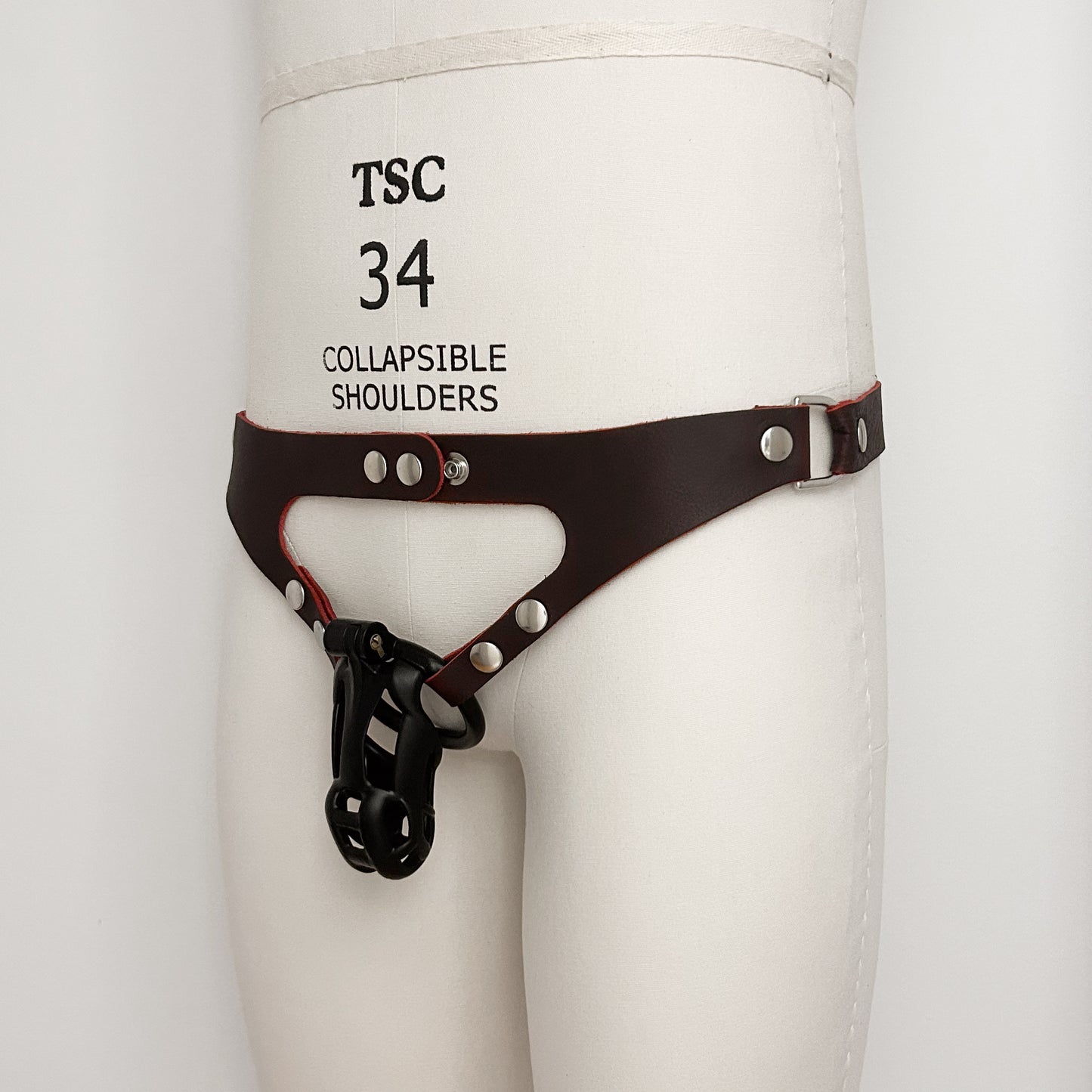 Dark Red Chastity Harness - Classic