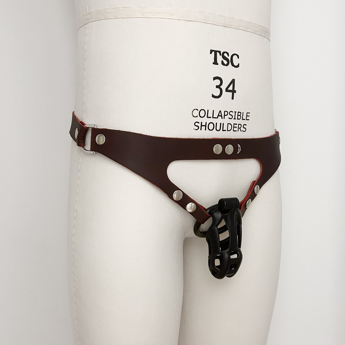 Dark Red Chastity Harness - Classic