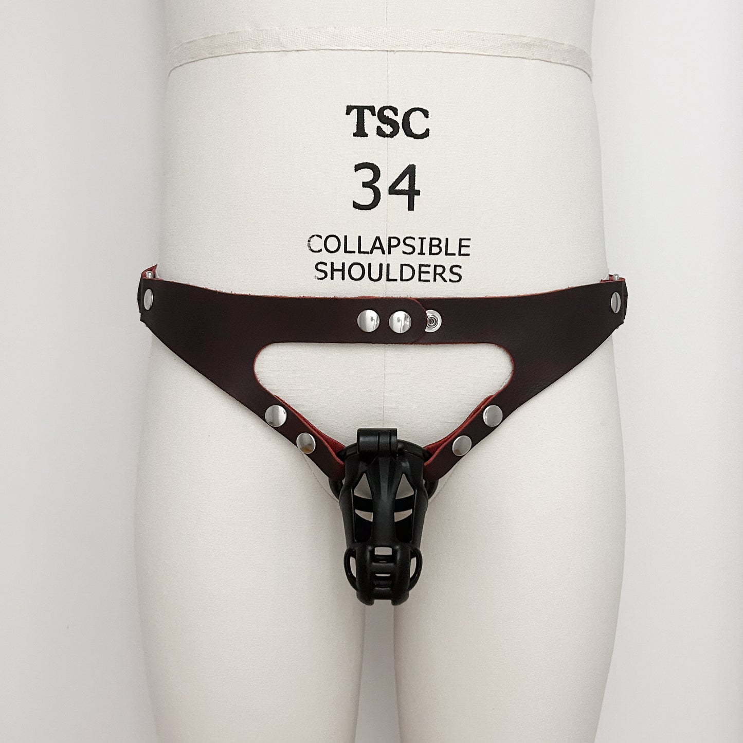 Dark Red Chastity Harness - Classic