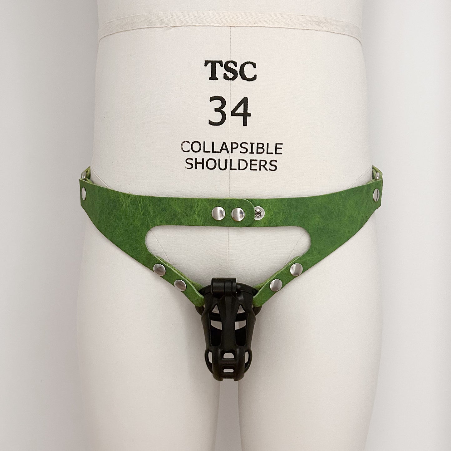 Electric Green Chastity Harness - Classic