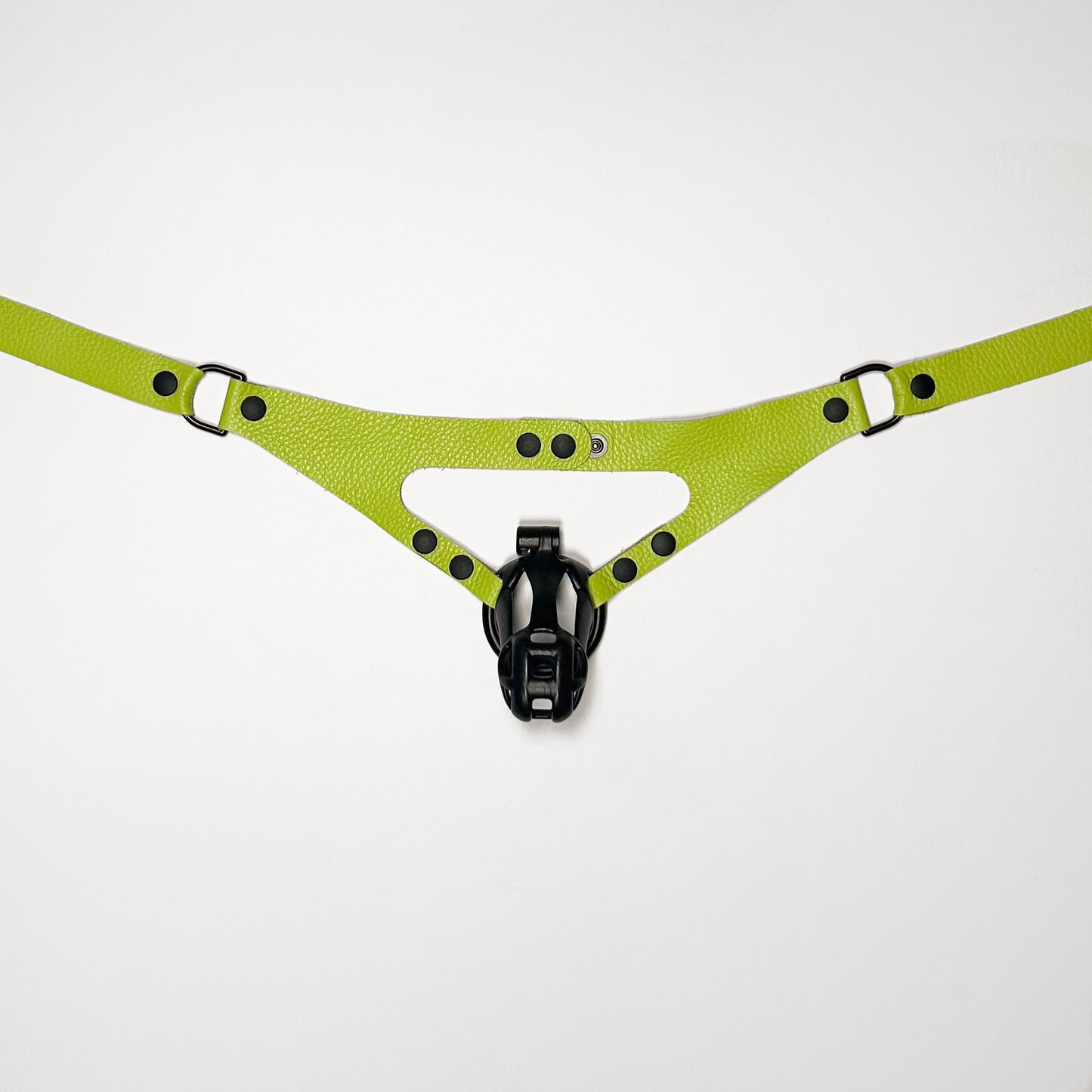 Brat Green Chastity Harness - Black