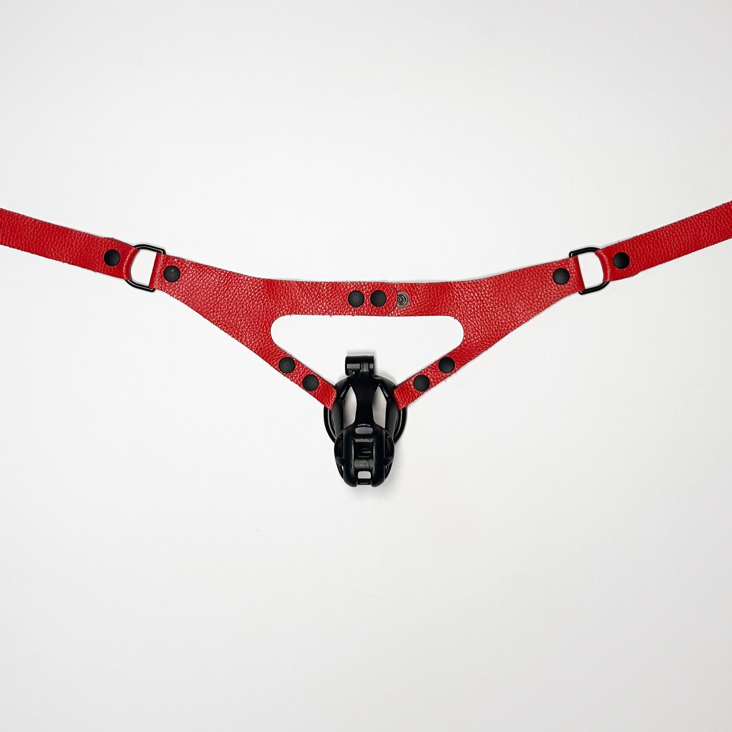 Red Chastity Harness - Black
