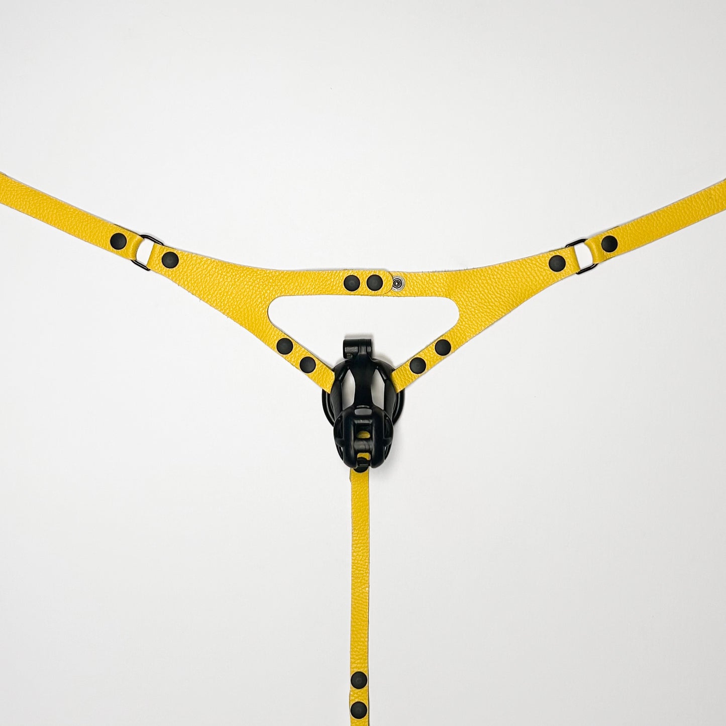 Yellow Thong Harness - Black