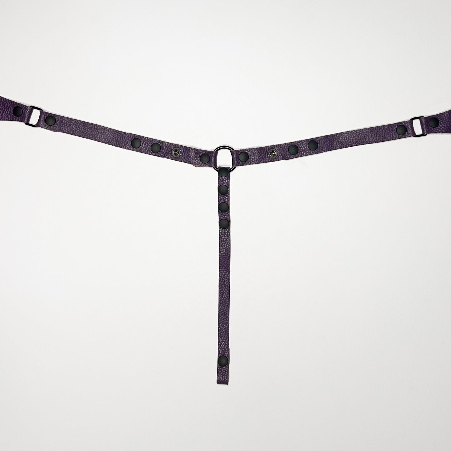 Purple Thong Harness - Black