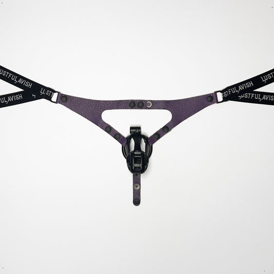 Purple Jock Harness - Black