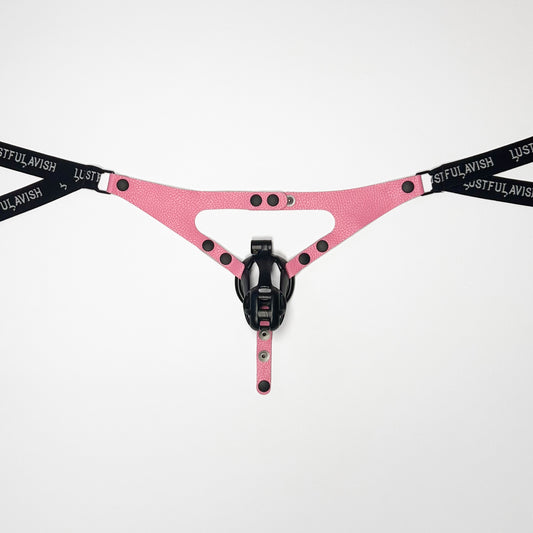 Pink Jock Harness - Black