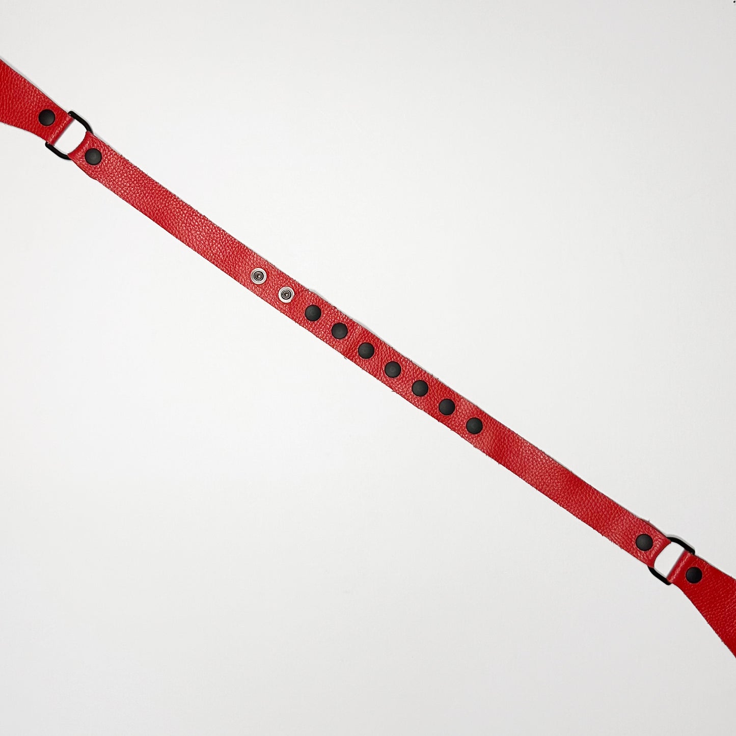 Red Chastity Harness - Black