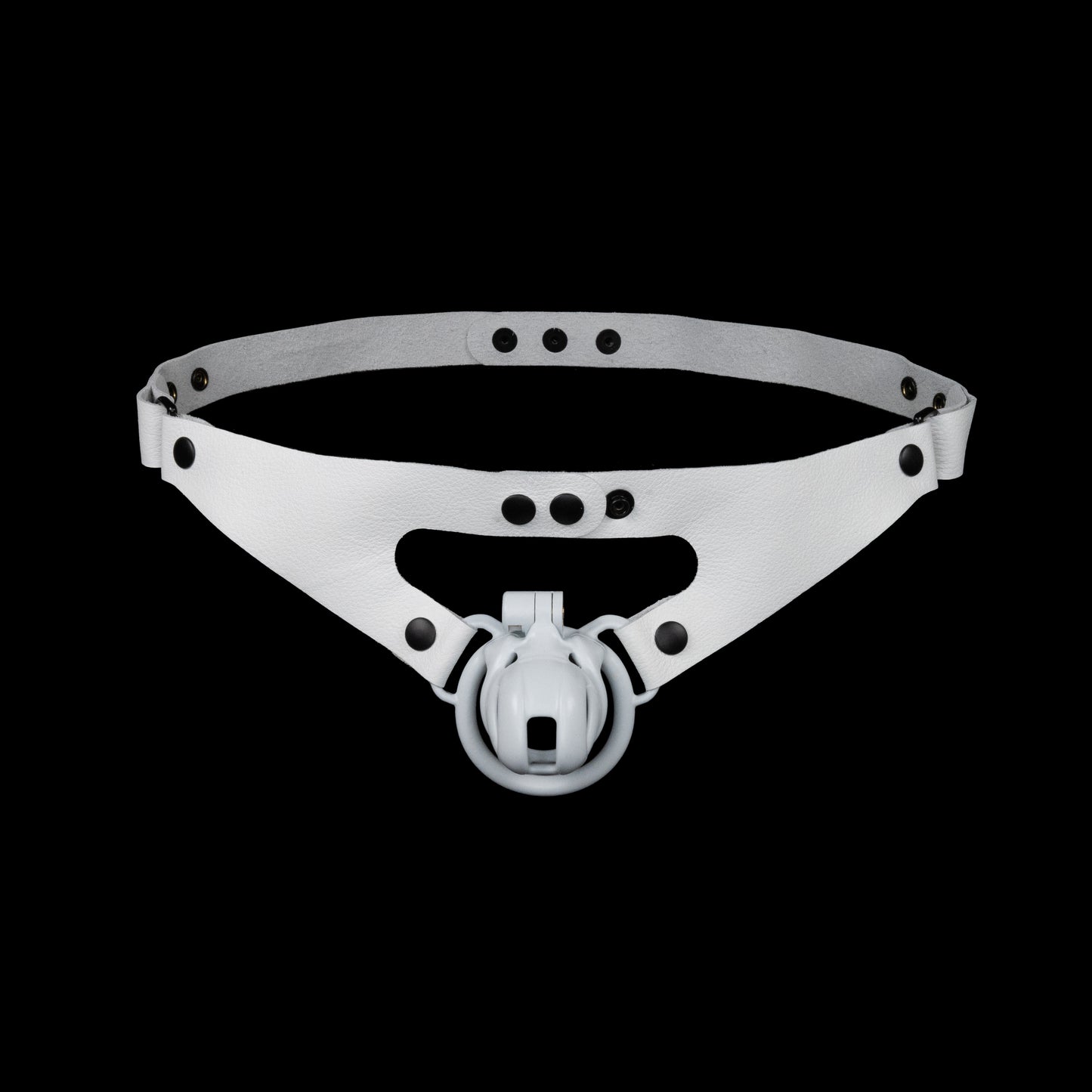 2-Loop Chastity Harness - White