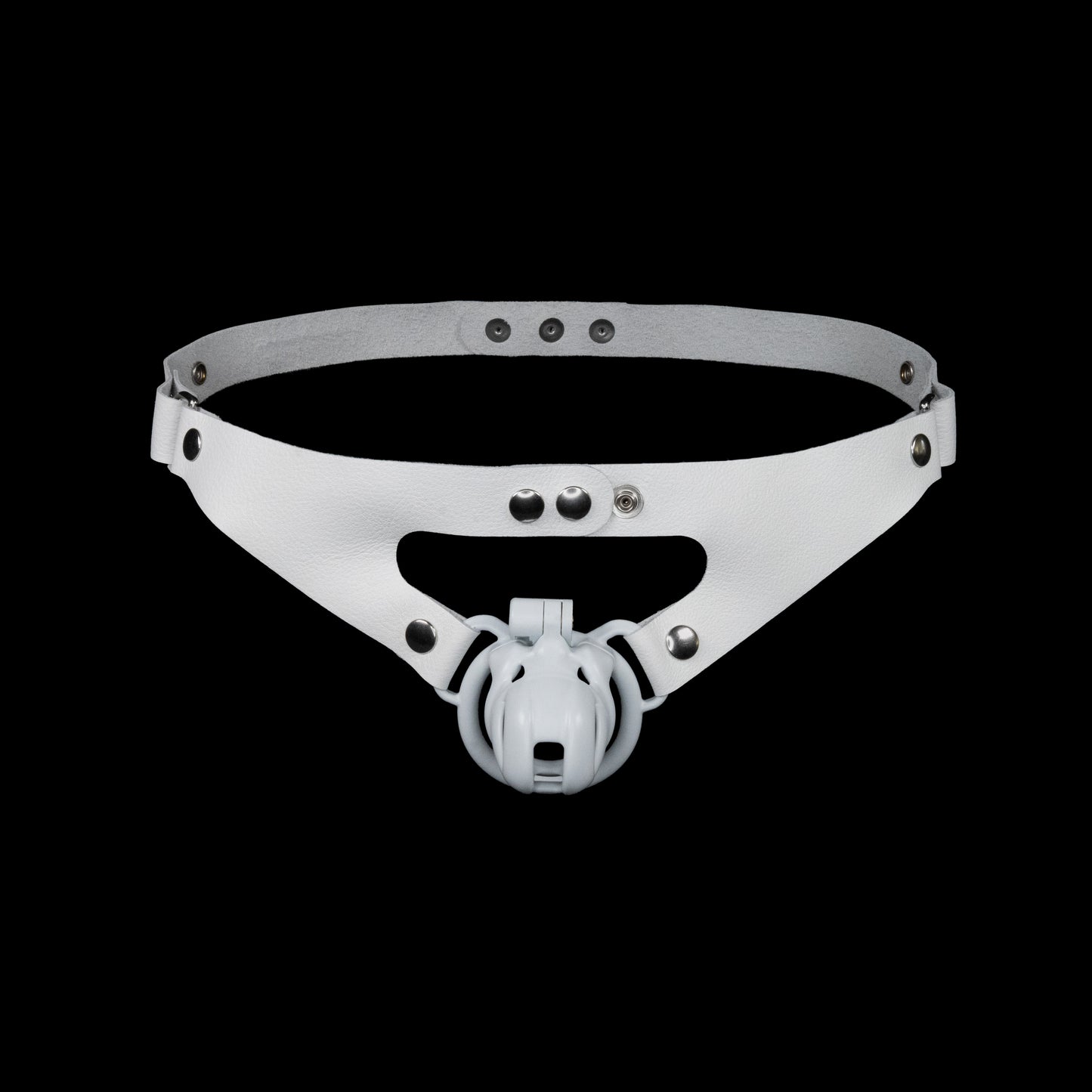 2-Loop Chastity Harness - White