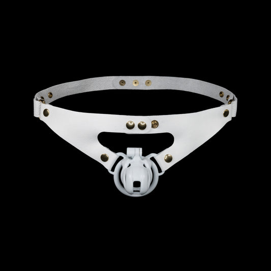 2-Loop Chastity Harness - White