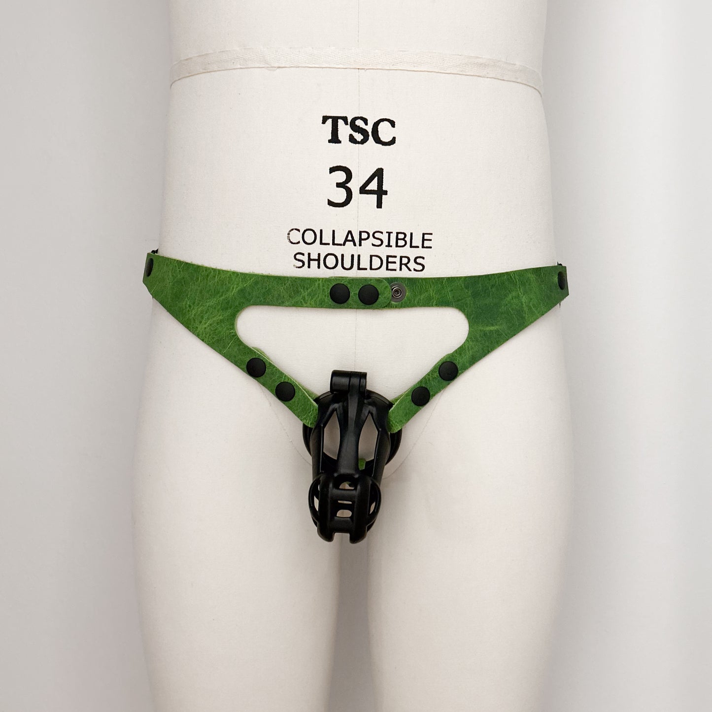 Electric Green Jock Harness - Black