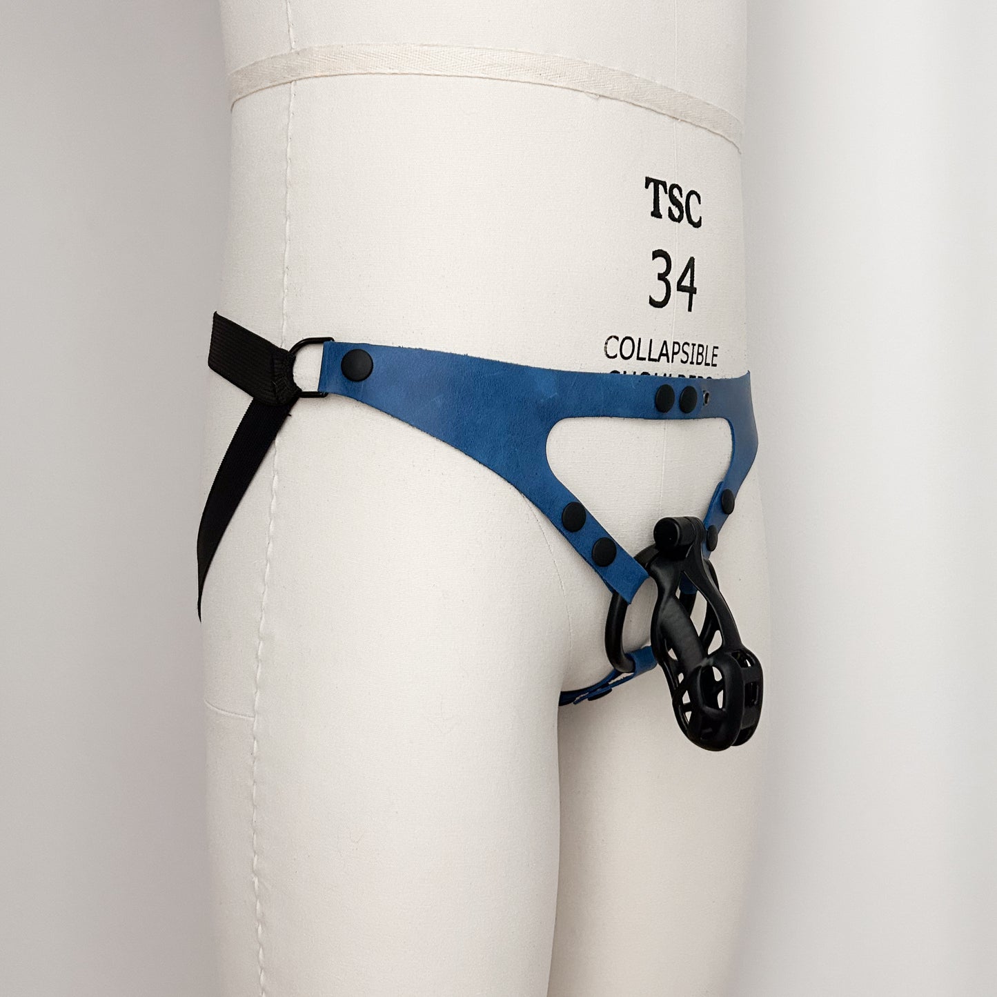 Electric Blue Jock Harness - Black