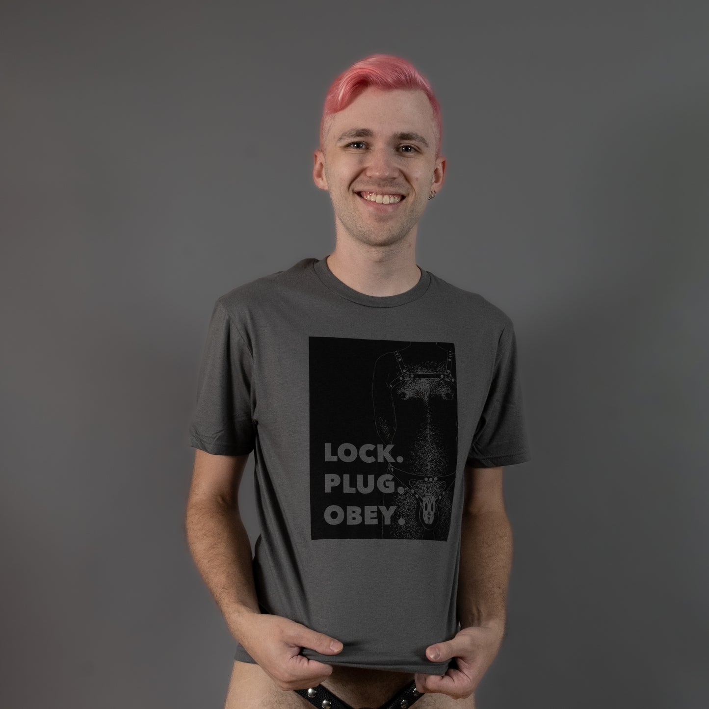 Lock Plug Obey - Charcoal - T-Shirt