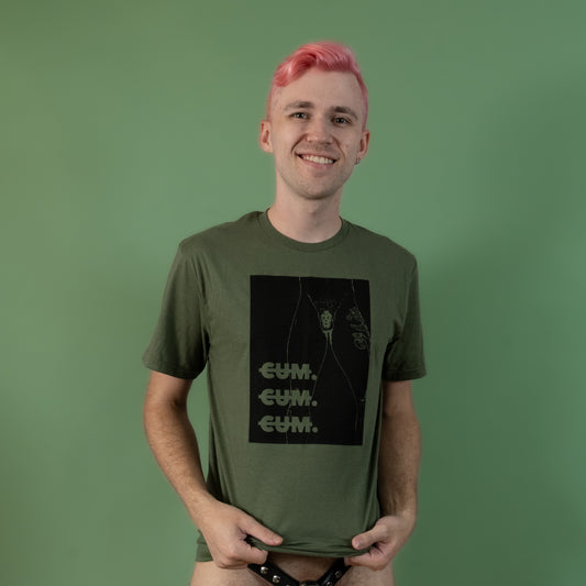 Cum Cum Cum - Green - T-Shirt