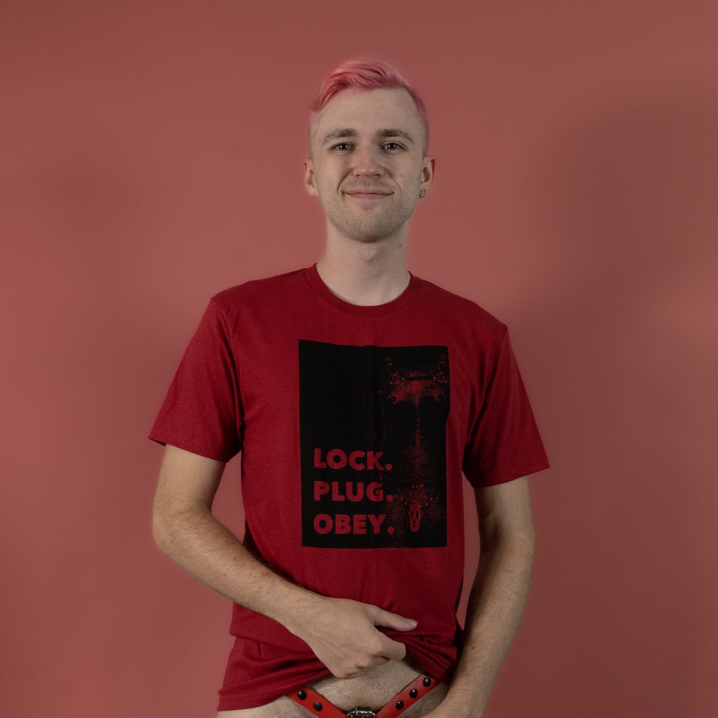 Lock Plug Obey - Red - T-Shirt