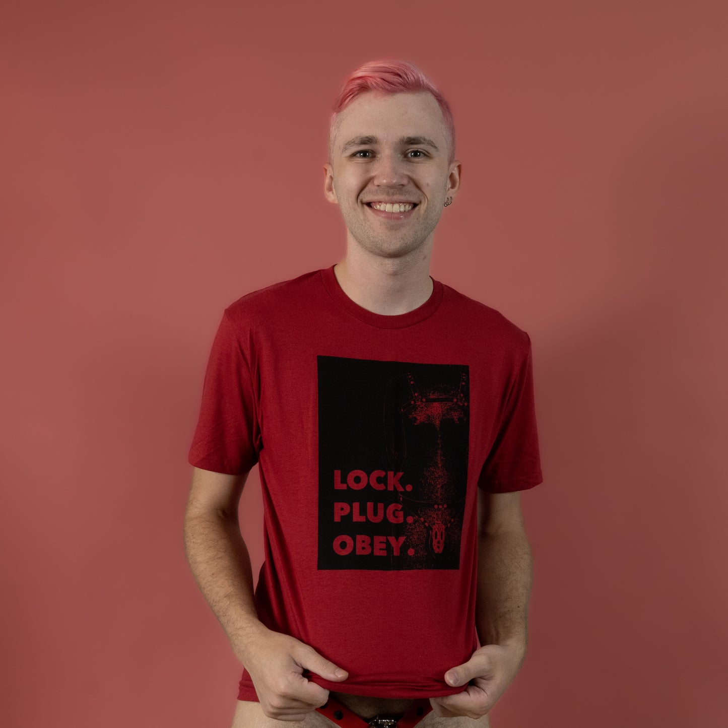 Lock Plug Obey - Red - T-Shirt