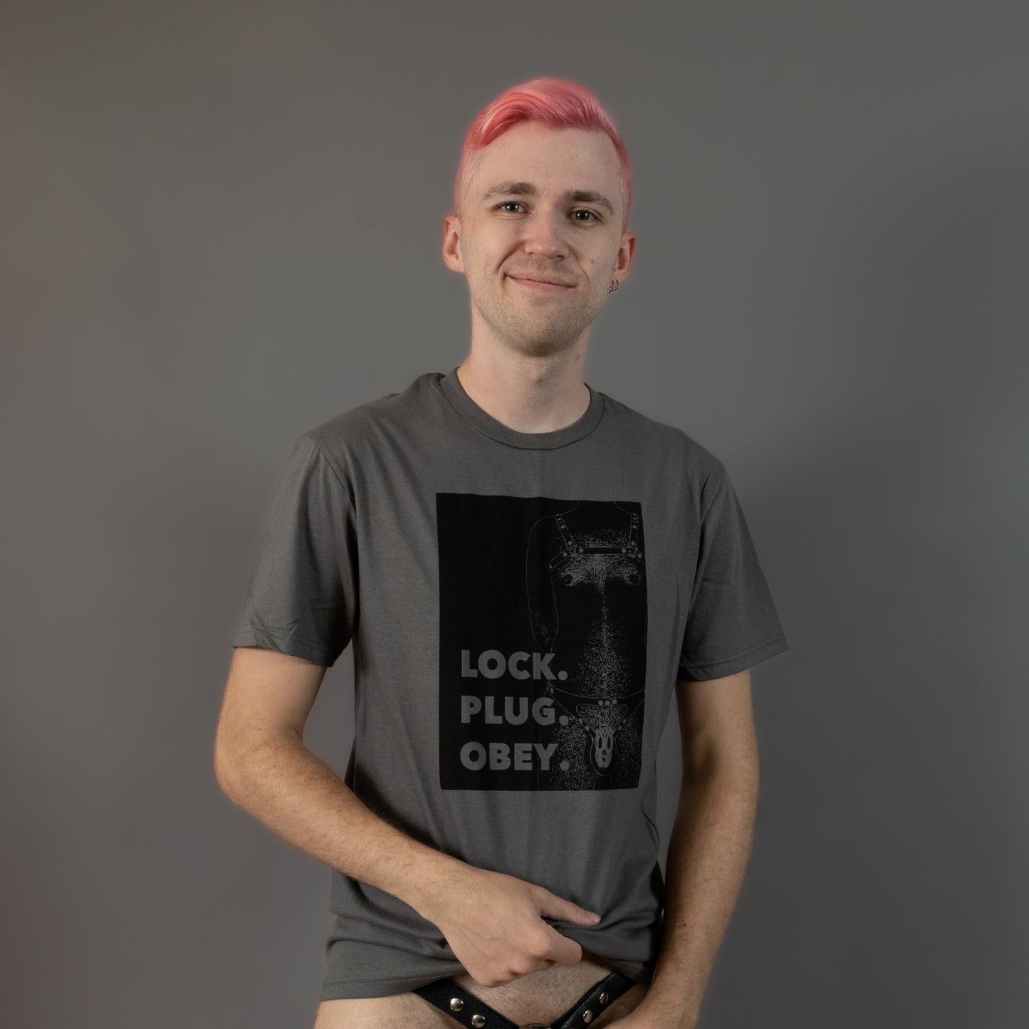 Lock Plug Obey - Charcoal - T-Shirt