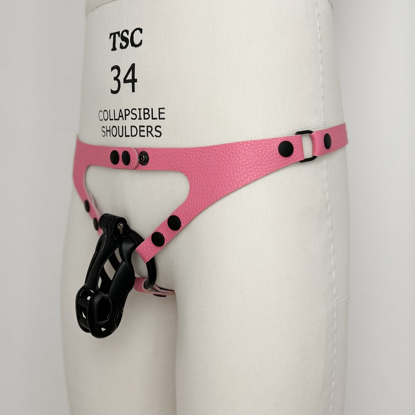 Pink Thong Harness - Black