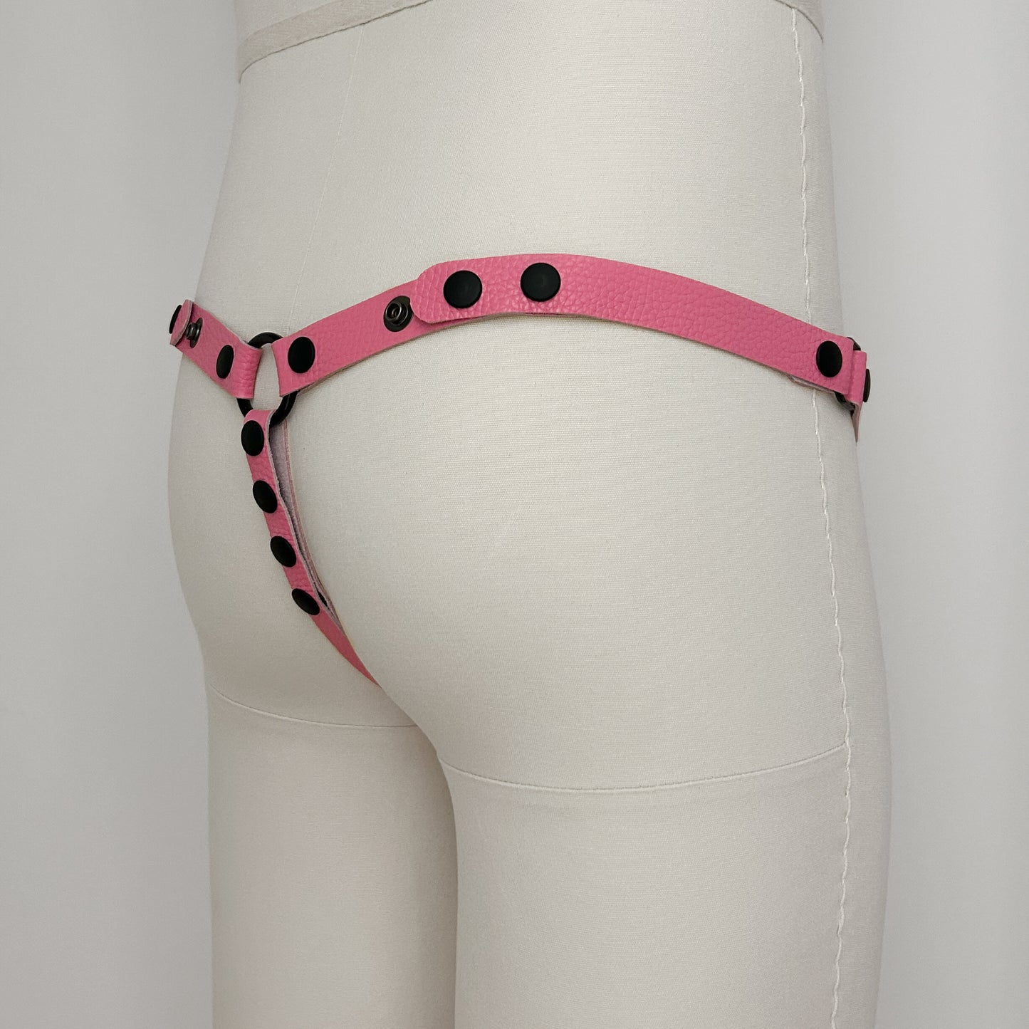 Pink Thong Harness - Black