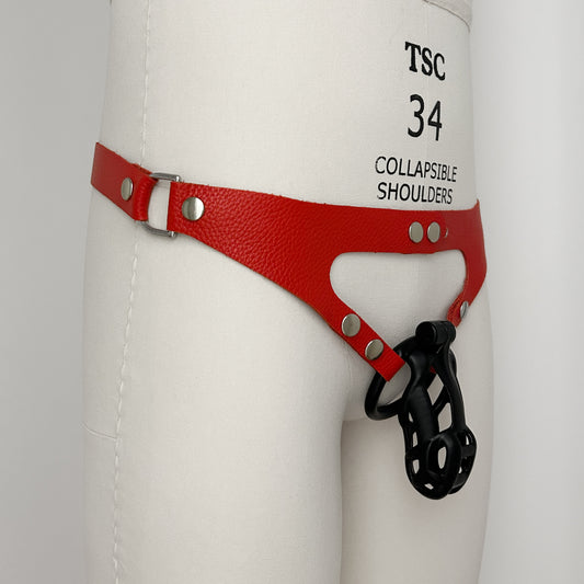 Red Chastity Harness - Classic