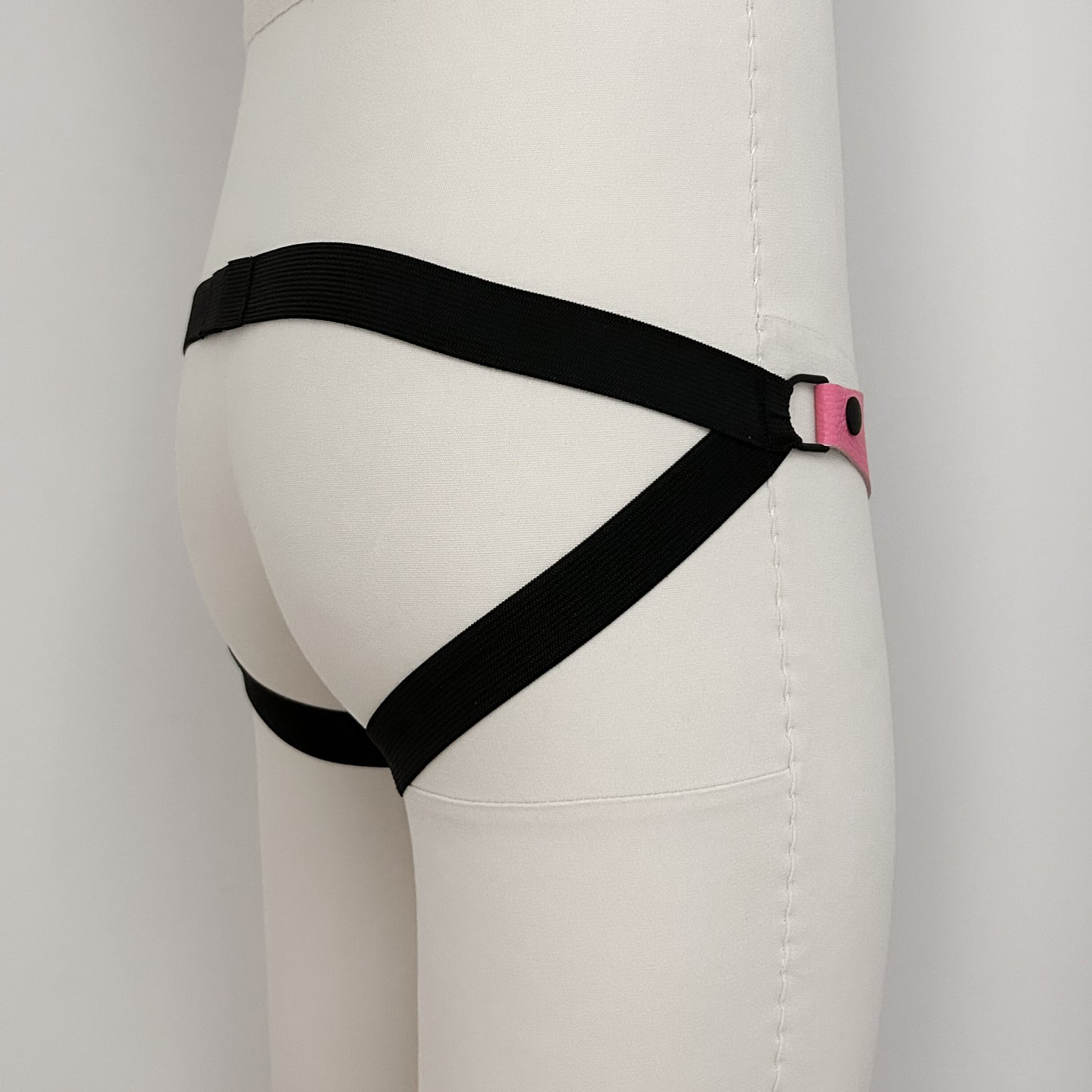 Pink Jock Harness - Black