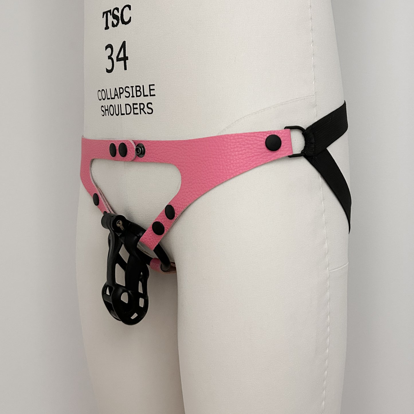 Pink Jock Harness - Black