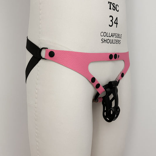 Pink Jock Harness - Black