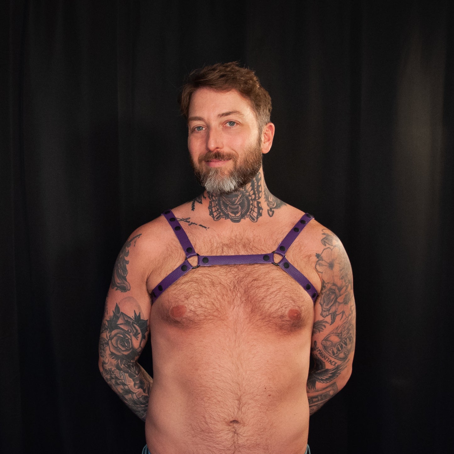Purple Bulldog Harness 0.75 - Black