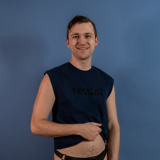 Metal 'Faggot' Sleeveless Crop Top