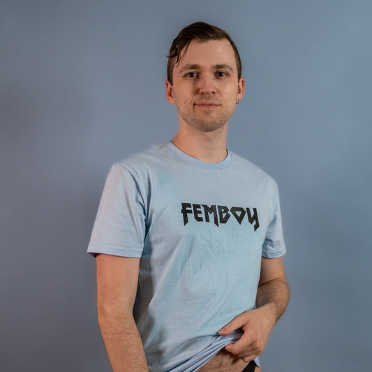 Metal Femboy - Light Blue - T-Shirt